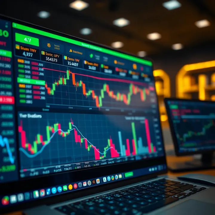 User interface of RoboForex trading platform showing diverse financial instruments and trading charts