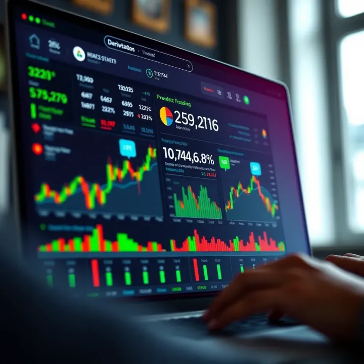 Effective Management and Risk Control in Derivatives Trading Secure online platform dashboard showing investment portfolio and risk management tools