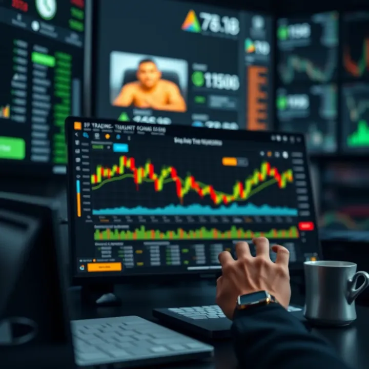 Illustration of secure online trading platform accessible from Colombia