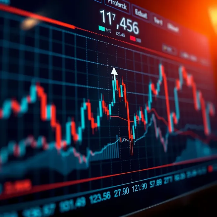 Strategic Approaches to Market Recovery and Future Outlook Financial strategy concept with charts, arrows, and future outlook indicators
