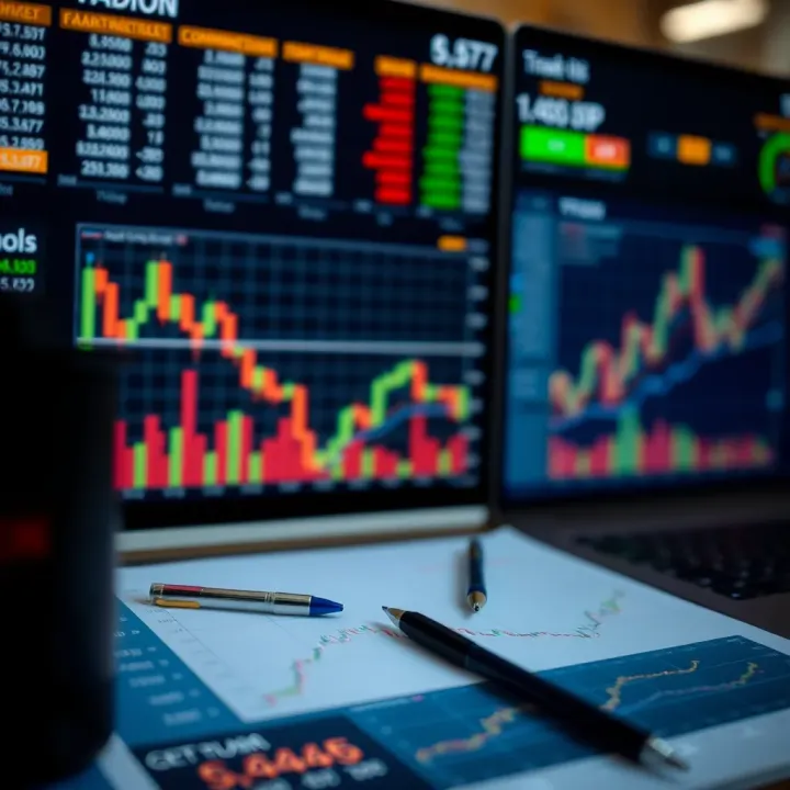 Chart showing trading tools, commission structures, and risk factors for market operators