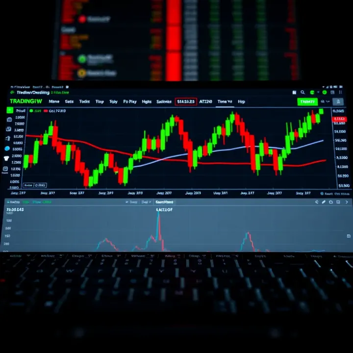 TradingView interface showcasing financial charts and binary options indicators