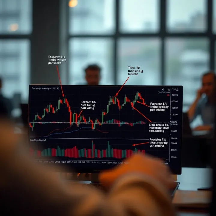 Chart illustrating different types of trading signals with annotations for clarity