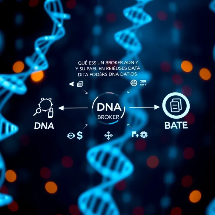Diagram illustrating the architecture of a DNA broker within a data network highlighting data flow and control points