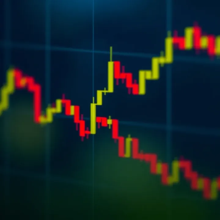 Doji Candlestick Pattern Demonstrating Market Uncertainty Graphic representation of a Doji candlestick showing its unique open and close prices being almost equal, highlighting market indecision